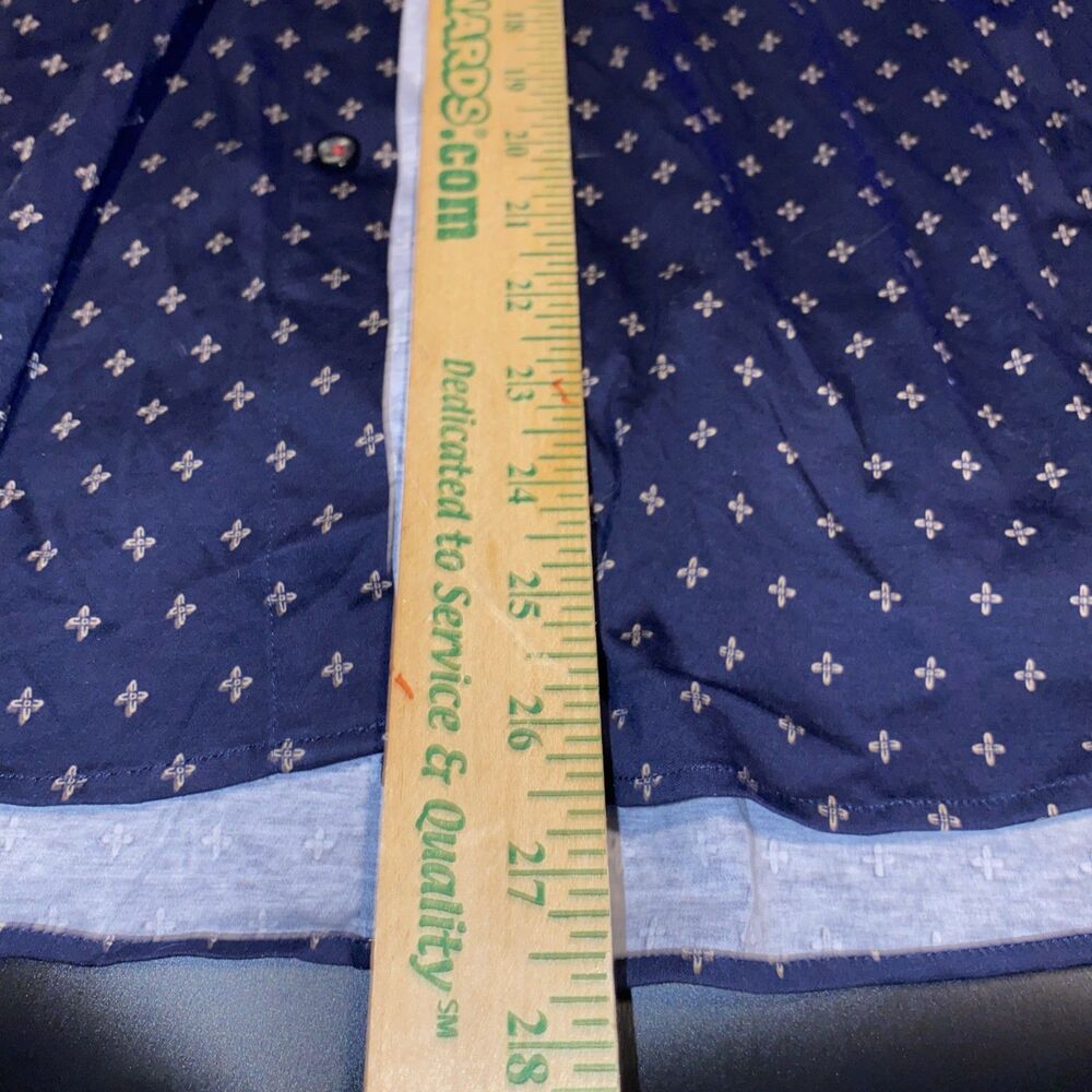 Butter Cloth Shirt Mens L Blue Long Sleeve Button Up Casual Flip Cuff - Picture 9 of 9